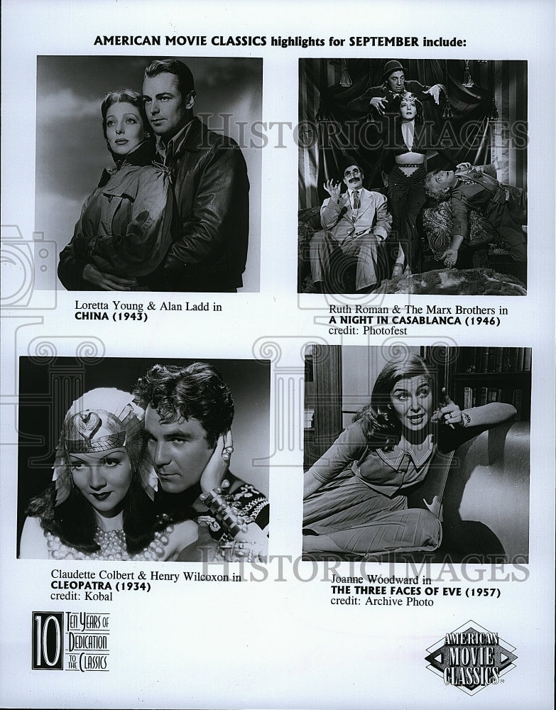 1995 Press Photo Scenes From Films China Night In Casablanca Cleopatra - Historic Images