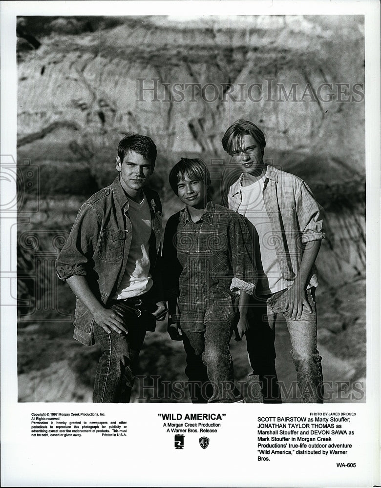 1997 Press Photo Bairstow Thomas Sawa Star In &quot;Wild America&quot;- Historic Images