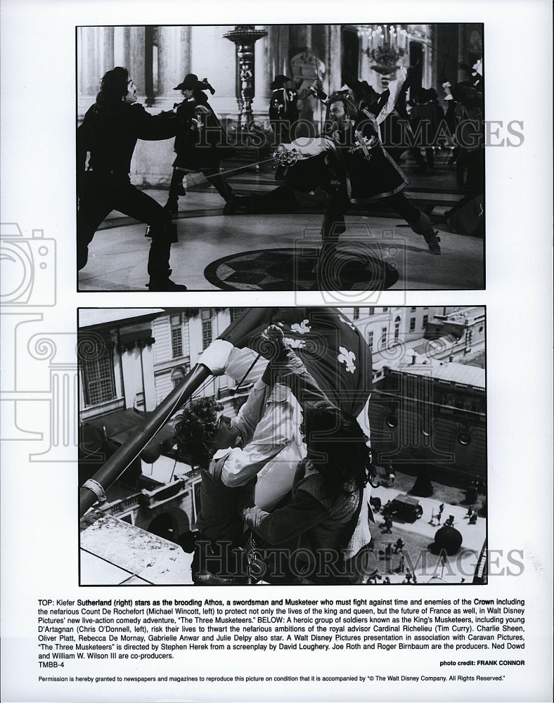 Press Photo Keifer Sutherland and Michael Wincott in &quot;The Three Musketeers&quot;- Historic Images