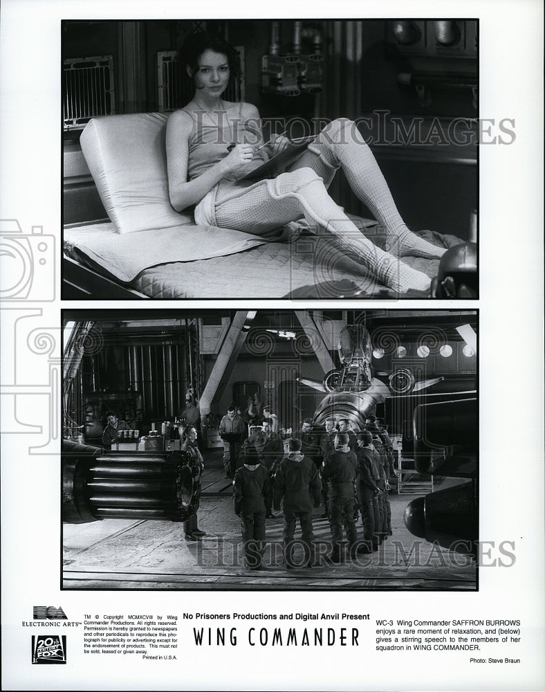 1999 Press Photo English Actress Saffron Burrows In Wing Commander- Historic Images