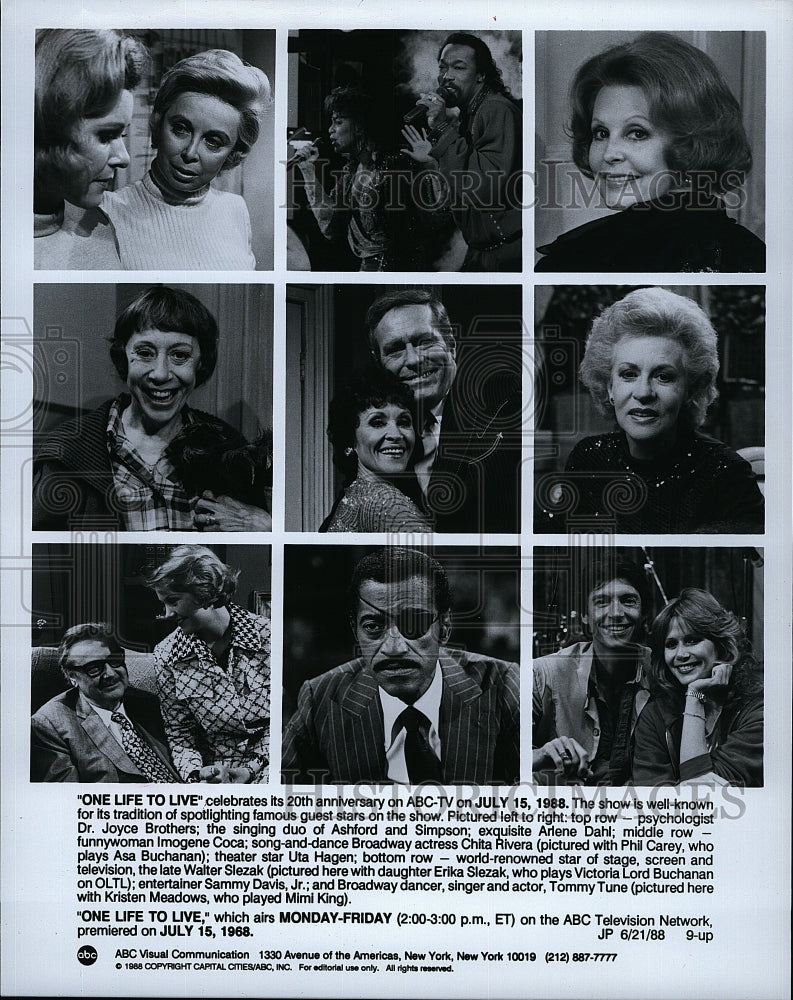 1986 Press Photo cast of TV soap opera &quot;One Life to Live&quot;- Historic Images