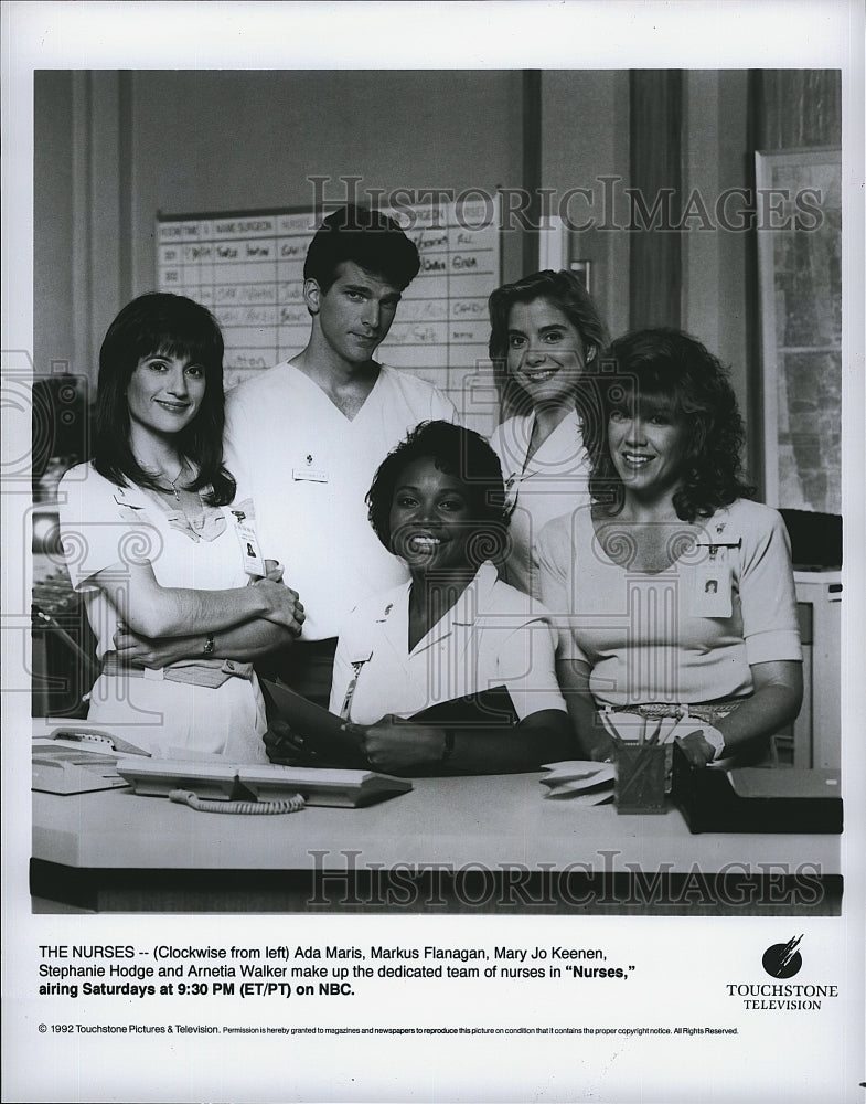 1992 Press Photo Stars Of The TV Series &quot;Nurses&quot;- Historic Images