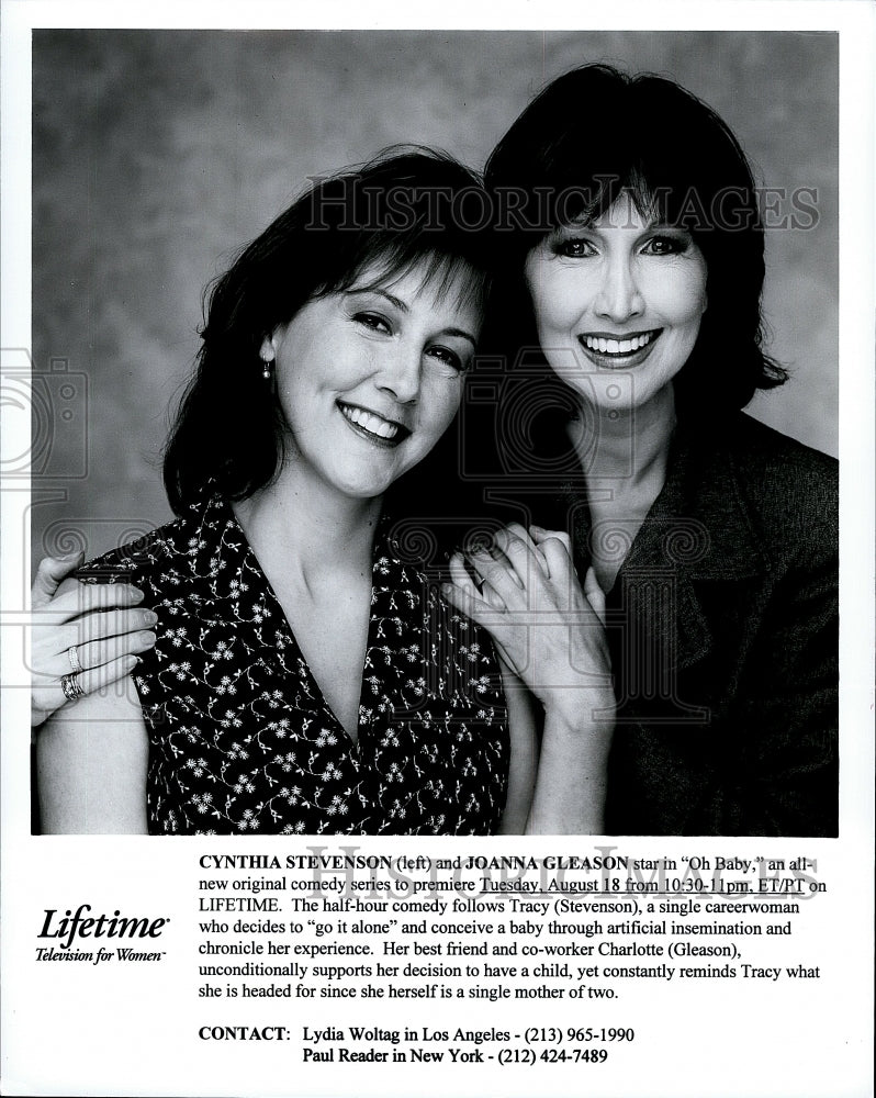 Press Photo Cynthia Stevenson Actress Joanna Gleason Oh Baby TV Comedy Series- Historic Images