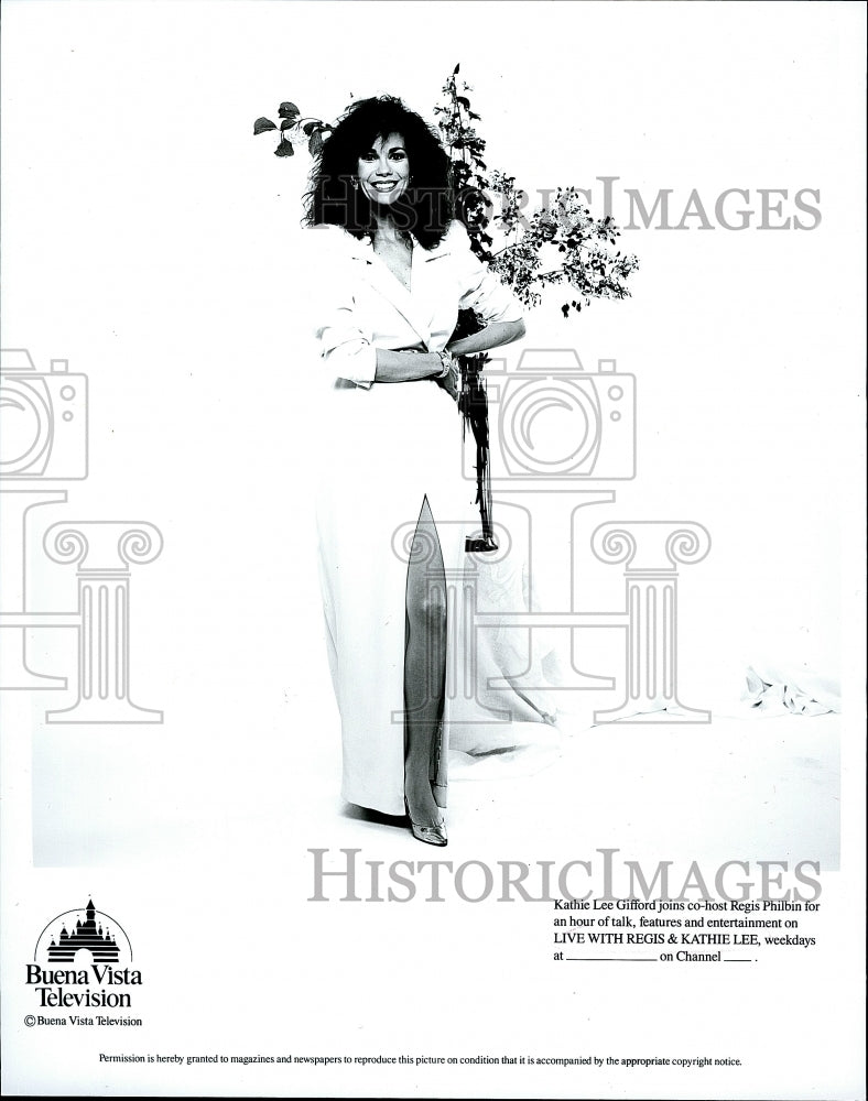 1991 Press Photo Singer Cohost Kathie Lee Gifford &quot;Live with Regis &amp; Kathie Lee&quot;- Historic Images