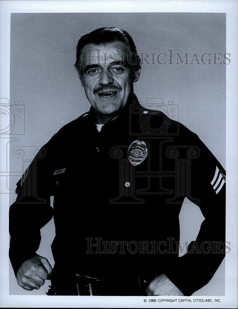 1986 Press Photo TV Series &quot;OHARA&quot; Actor Jack Wallace- Historic Images