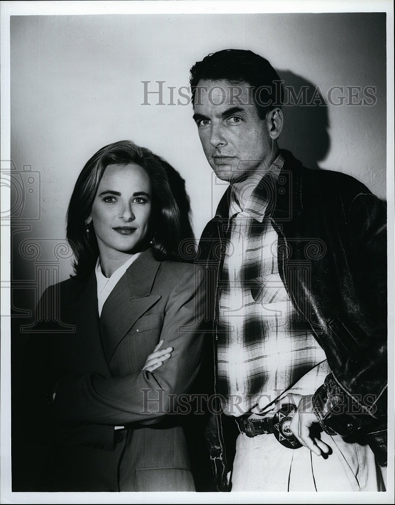 1992 Press Photo Mark Harmon Actor Marlee Matlin Actress  Reasonable Doubts TV - Historic Images