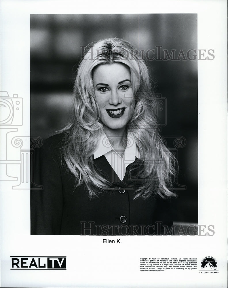 1987 Press Photo Ellen K of &quot;Real TV&quot;- Historic Images