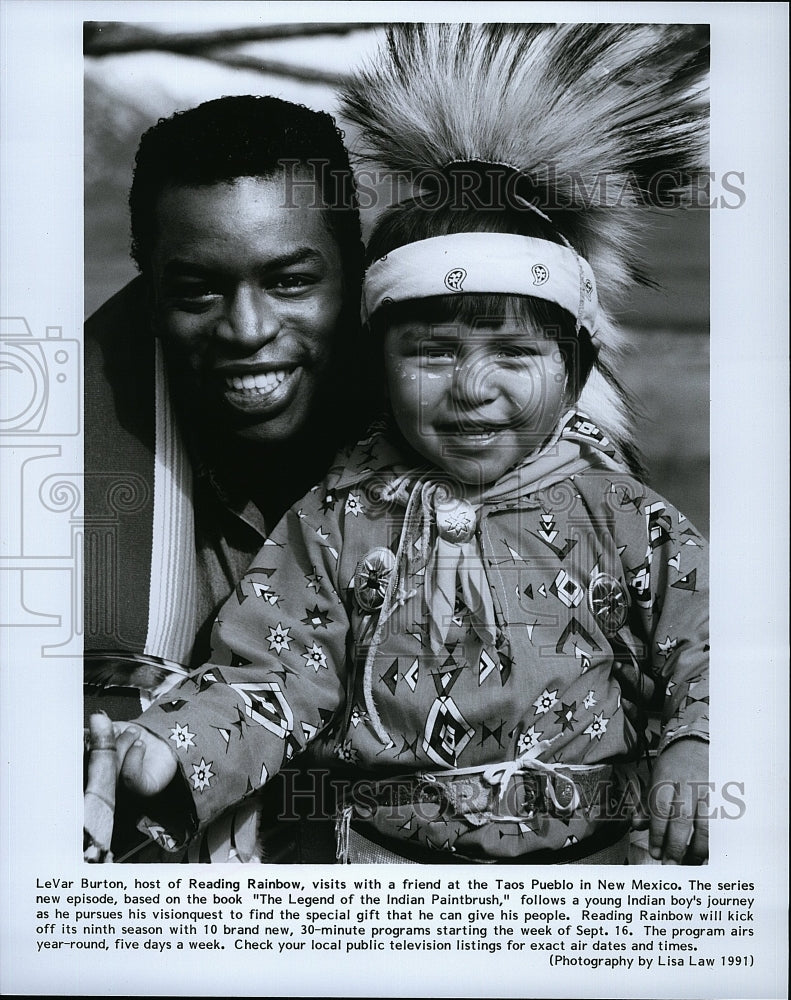 1991 Press Photo LeVar Burton host &quot;Reading Rainbow&quot; - Historic Images