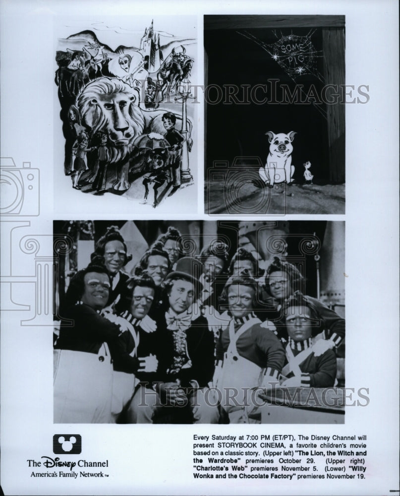 Press Photo Scenes From Lion Witch Wardrobe Charlotte&#39;s Web Willy Wonka Movies- Historic Images