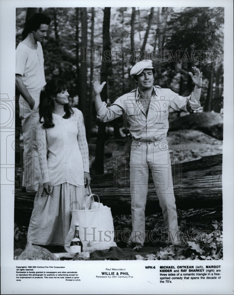 1980 Press Photo Michael Ontkean Margot Kidder Ray Sharkey Willie Phil Movie- Historic Images