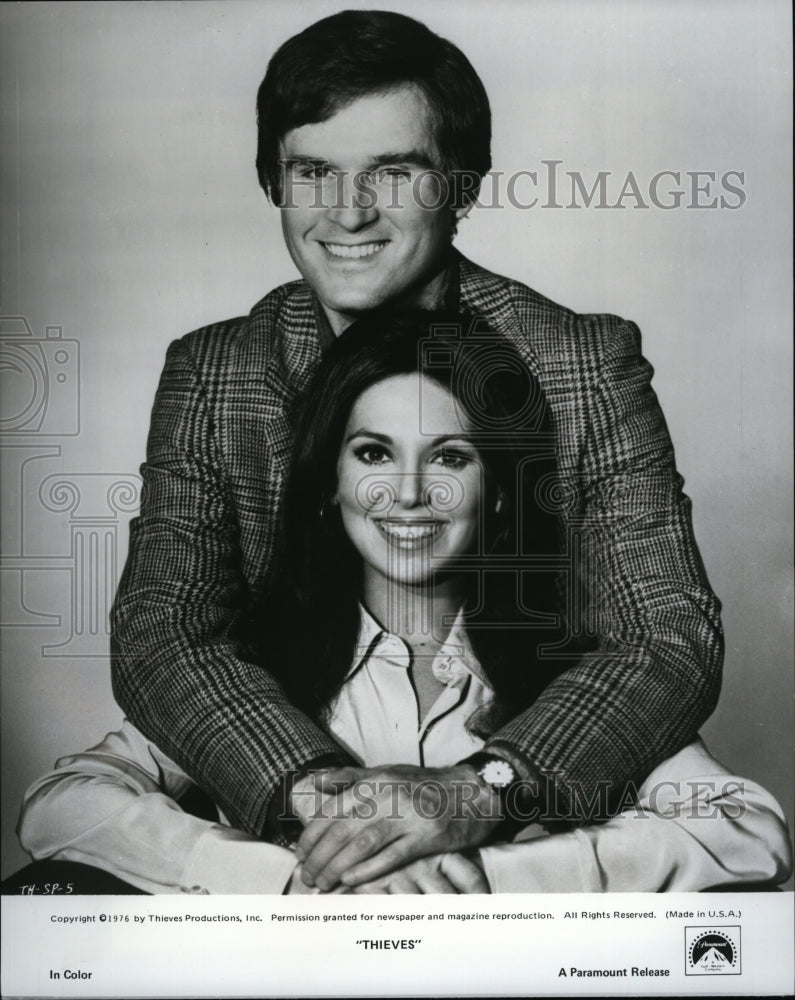 1976 Press Photo Actress Marlo Thomas &amp; Charles Grodin in &quot;Thieves&quot;- Historic Images