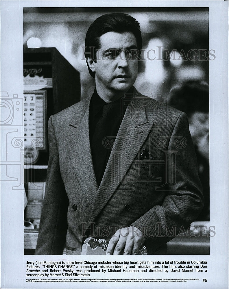 1988 Press Photo Joe Mantegna in &quot;Things Change&quot;- Historic Images