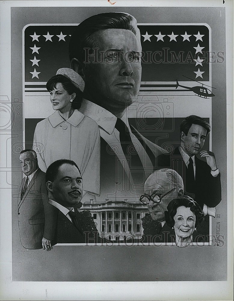 1983 Press Photo Martin Sheen in the miniseries &quot;Kennedy&quot;- Historic Images