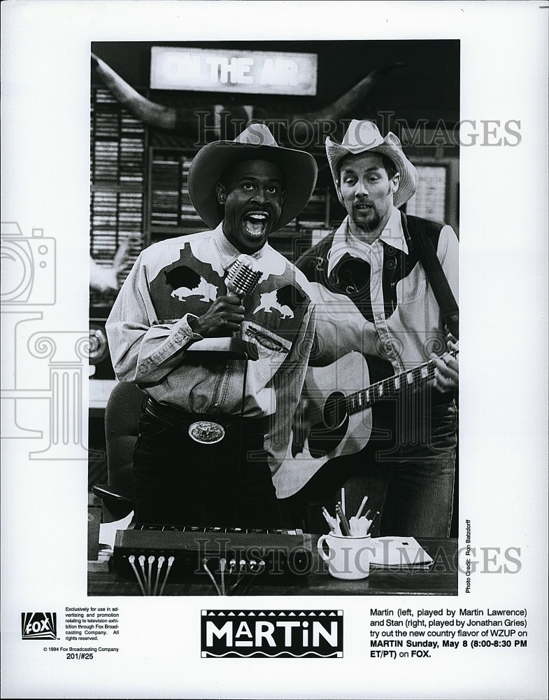 1994 Press Photo Martin Lawrence and Jonathan Gries in &quot;Martin&quot;- Historic Images