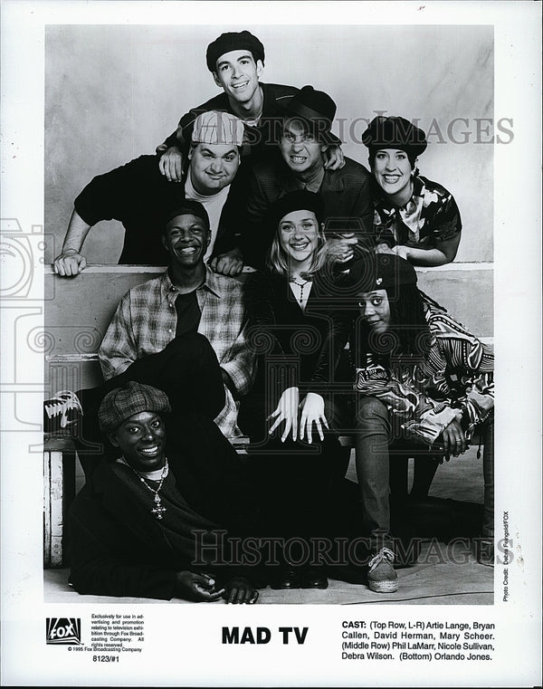 1995 Press Photo MAD TV Cast Members Artie Lange, Bryan Callen & David ...