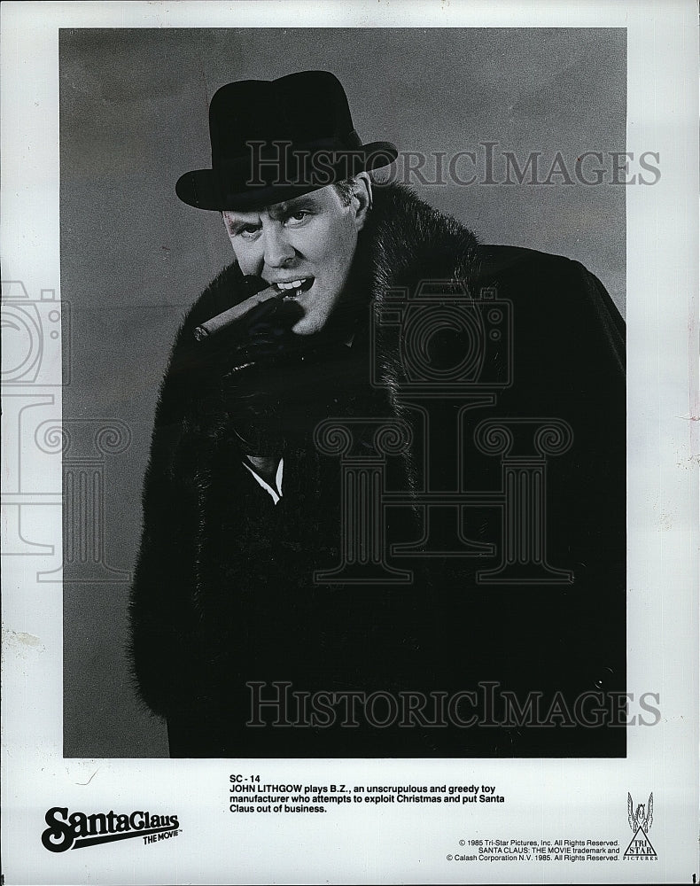 1985 Press Photo John Lithgow Plays The Villain In &quot;Santa Claus: the Movie&quot;- Historic Images