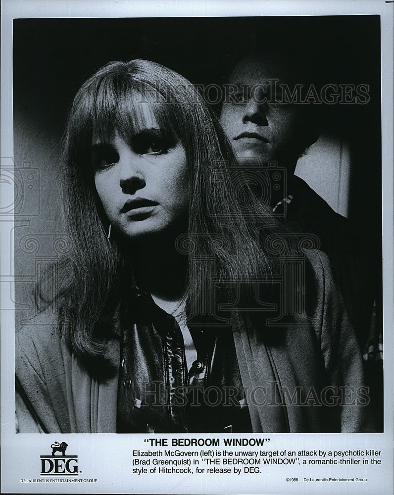 1986 Press Photo Elizabeth McGovern and Brad Greenquist in &quot;The Bedroom Window&quot;- Historic Images