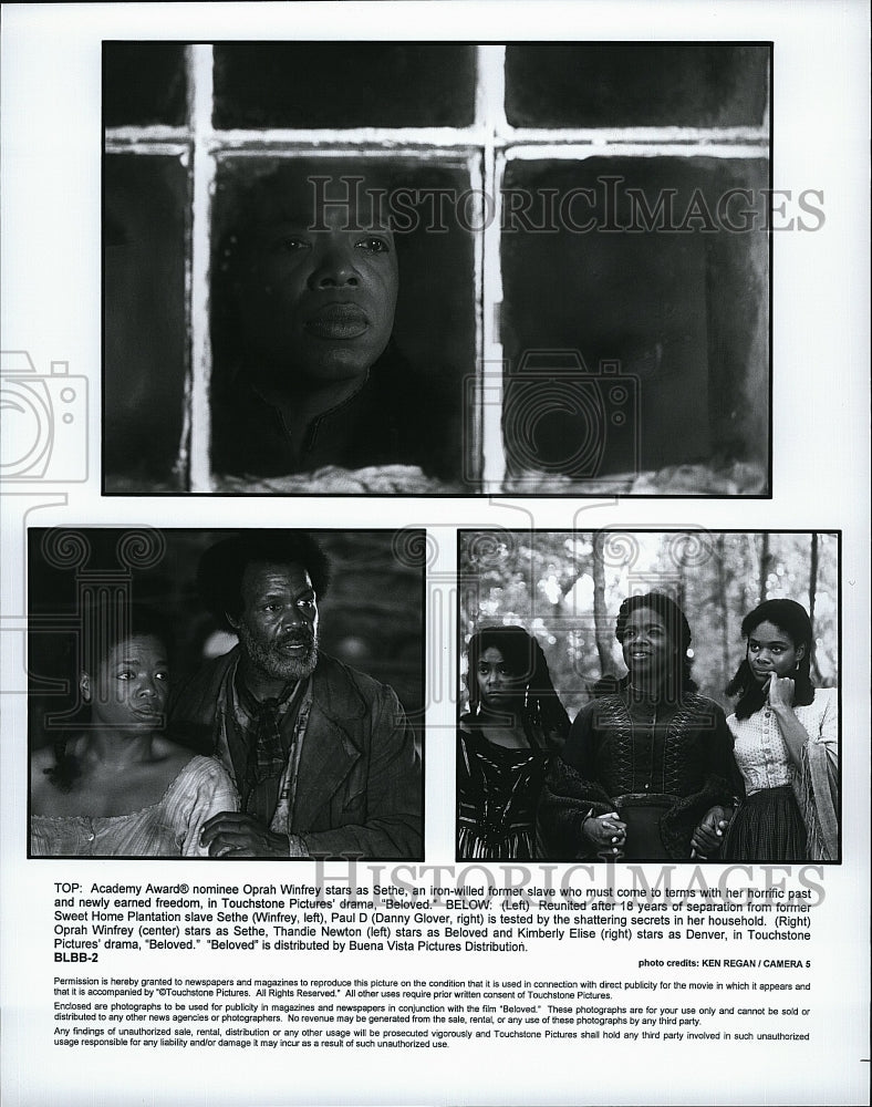 Press Photo Oprah Winfrey Actress Movie Beloved Danny Glover- Historic Images