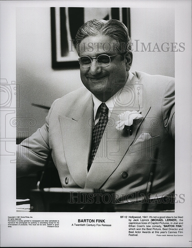 1991 Press Photo Michael Lerner in &quot;Barton Fink&quot;- Historic Images