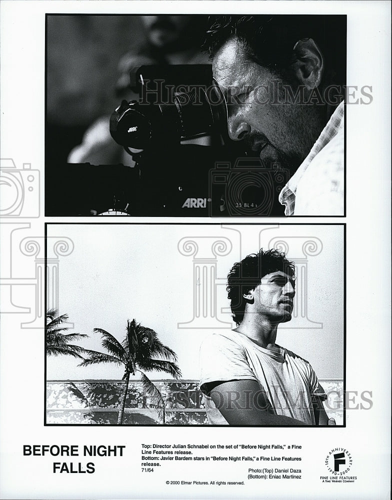 2000 Press Photo Julian Schnabel Director &quot;Before Night Falls&quot; Javier Bardem- Historic Images