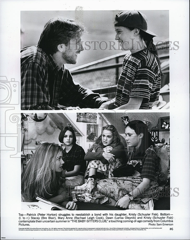 1995 Press Photo &quot;The Baby Sitters Club&quot; Peter Horton,Schulyer Fisk,Bre Blair- Historic Images