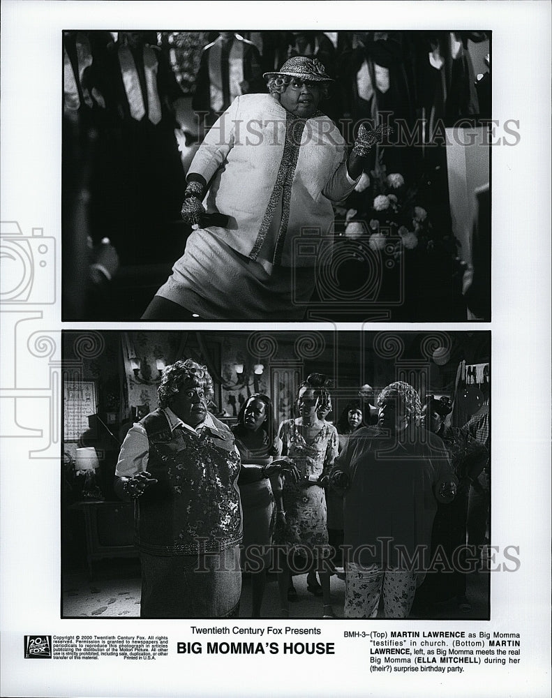 2000 Press Photo  "Big Momma's House" starring Martin Lawrence, Ella Mitchell- Historic Images