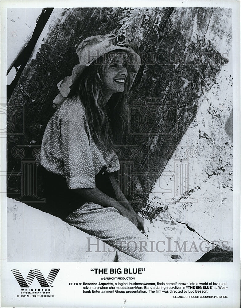 1988 Press Photo &quot;The Big Blue&quot; starring Rosanna Arquette- Historic Images