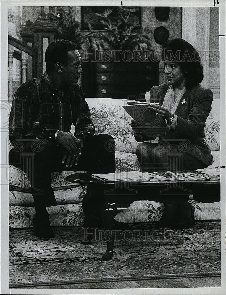 1989 Press Photo Bill Cosby and Phylicia Rashad in &quot;The Cosby Show&quot;- Historic Images