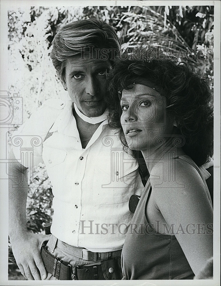 1984 Press Photo Dirk Benedict Actor Marta DuBois Actress A-Team Television Show- Historic Images