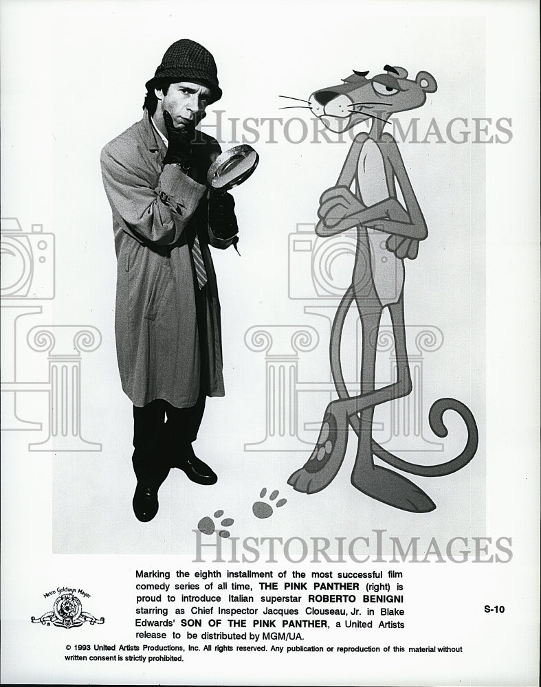 1993 Press Photo Roberto Benigni in &quot;Son of the Pink Panther&quot;- Historic Images