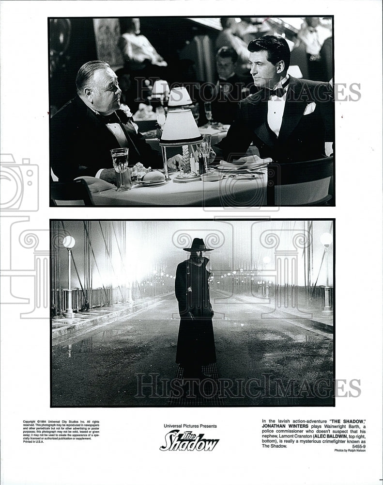 1994 Press Photo Jonathan Winters Actor Alec Baldwin The Shadow Movie Film- Historic Images