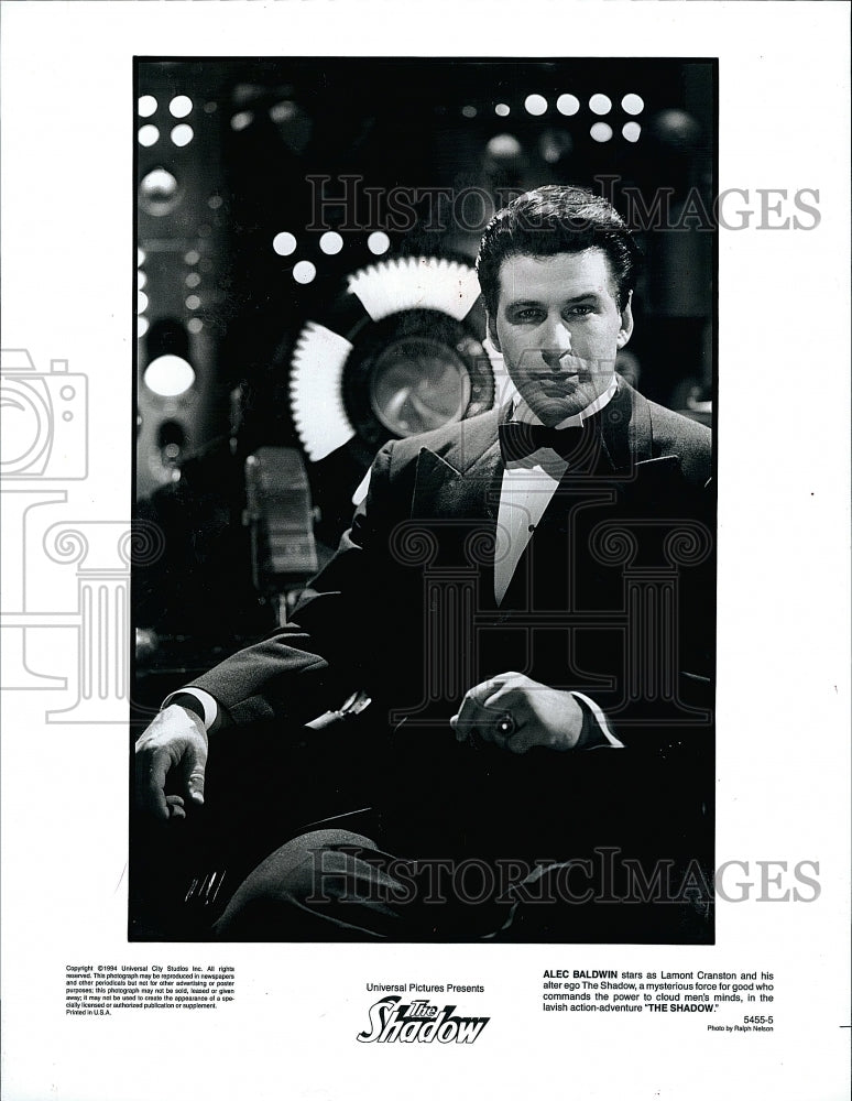 1994 Press Photo Alec Baldwin American Actor The Shadow Action Adventure Movie- Historic Images