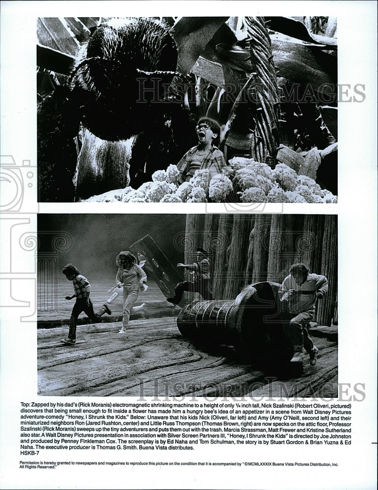 1989 Press Photo Actor Rick Moranis in &quot;Honey, I Shrunk the Kids&quot;- Historic Images