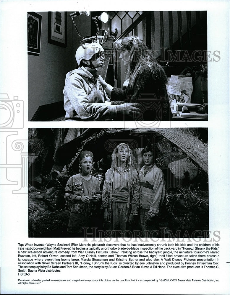 1989 Press Photo Actor Rick Moranis in &quot;Honey, I Shrunk the Kids&quot;- Historic Images