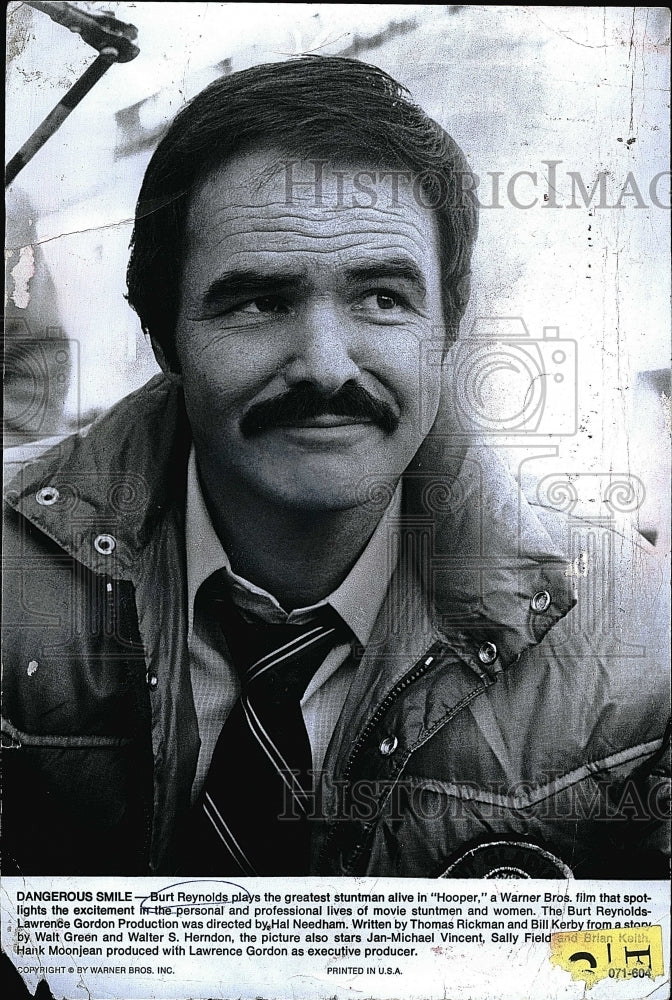 1979 Press Photo Actor Burt Reynolds In &quot;Dangerous Smile&quot;- Historic Images