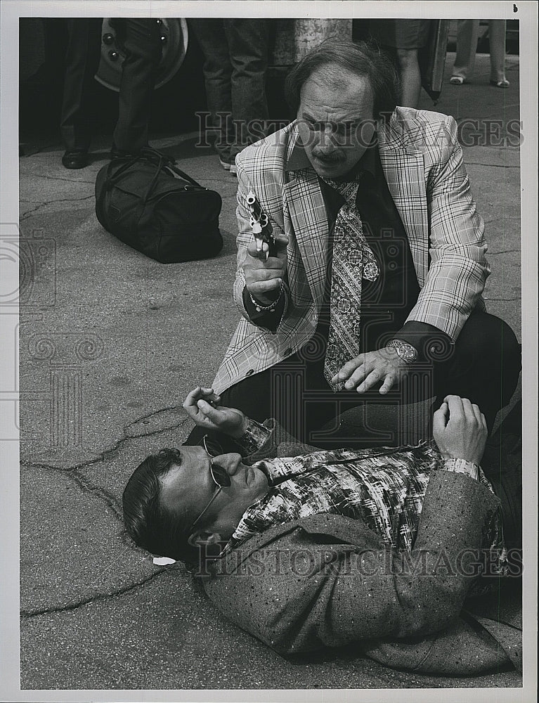 1988 Press Photo Actors Dennis Franz &amp; Peter Jurasik in &quot;Beverly Hills Buntz&quot;- Historic Images