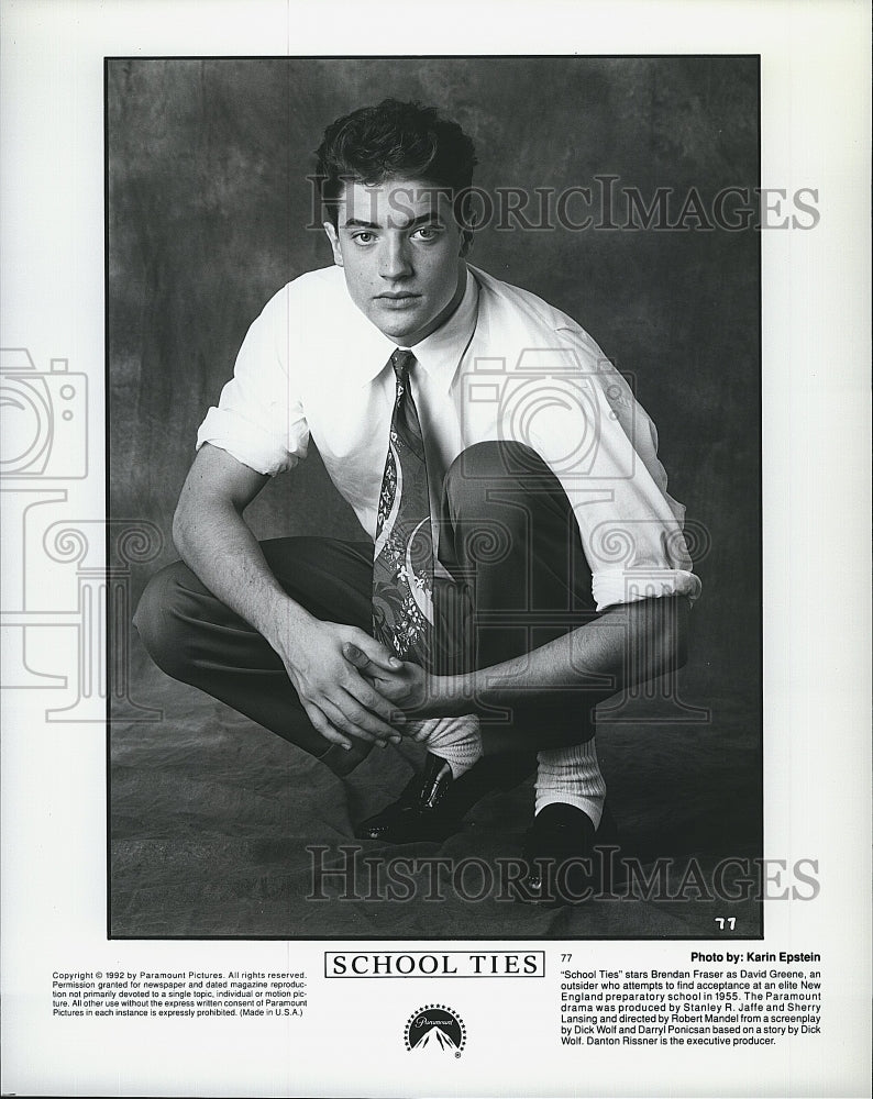 1992 Press Photo Brenda Fraser as David Greene in &quot;School Ties&quot;- Historic Images