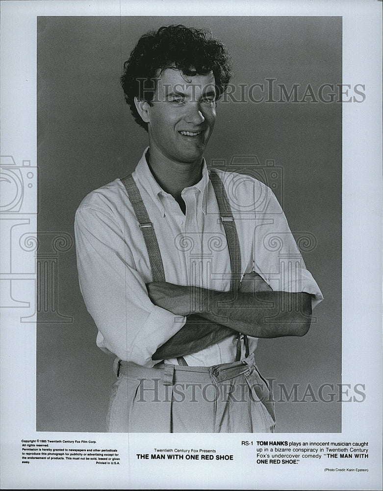 1985 Press Photo &quot;The Man With One Red Shoe starring Tom Hanks- Historic Images