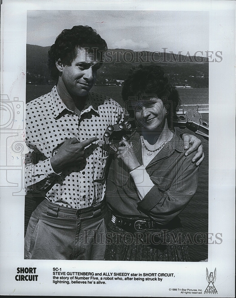 1986 Press Photo Steve Guttenberg Actor Ally Sheedy Short Circut Movie Film- Historic Images