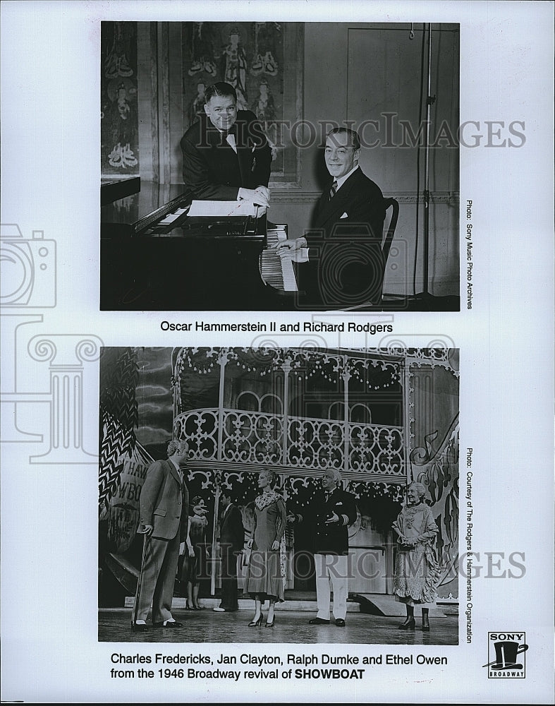 1946 Press Photo &quot;Showboat&quot; Charles Fredericks,Jan Clayton,Ralph Dumke,E Owen- Historic Images