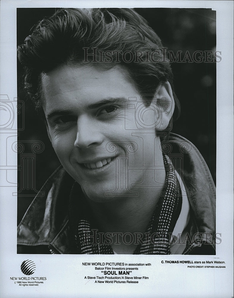 1986 Press Photo C. Thomas Howell in &quot;Soul Man&quot;- Historic Images