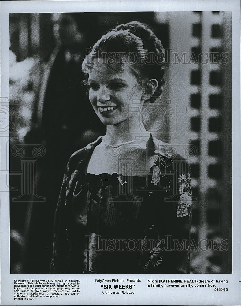 1982 Press Photo Katherine Healy American Actress Six Weeks Movie Scene Film- Historic Images