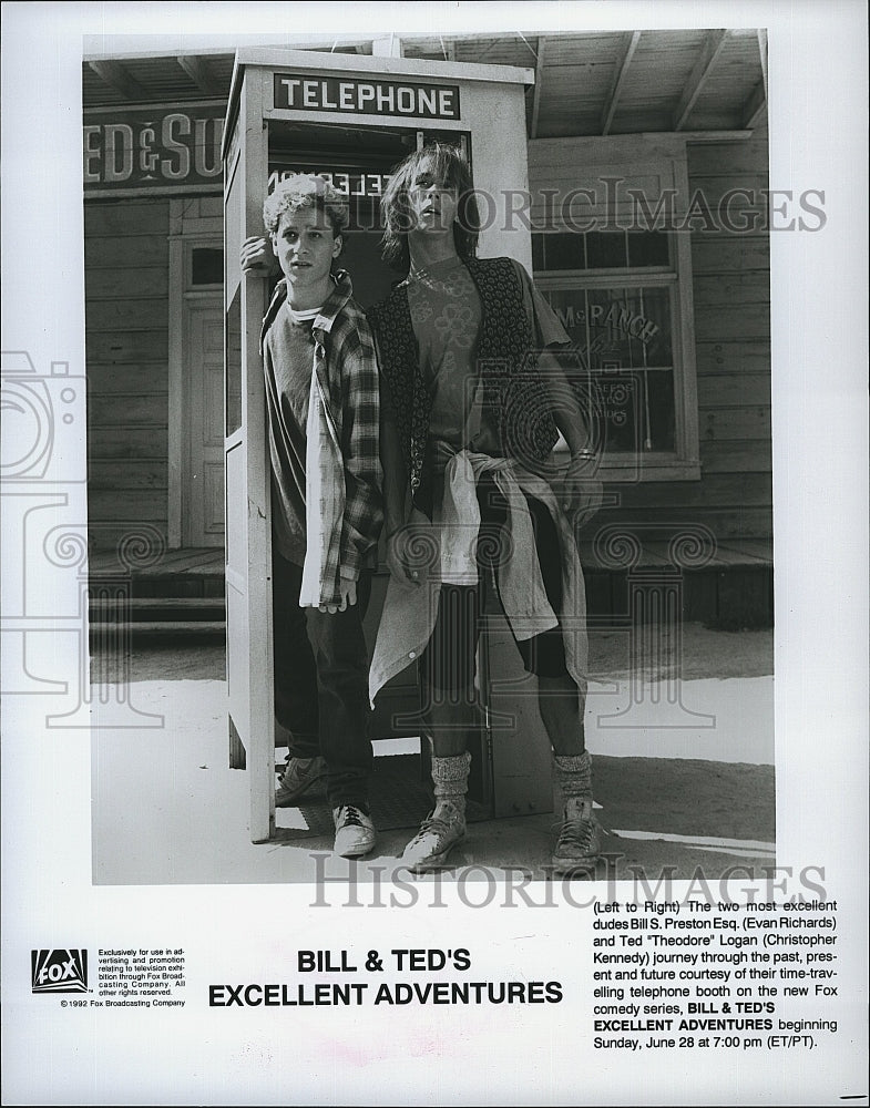 1992 Press Photo Evan Richards in &quot;Bill &amp; Ted&#39;s Excellent Adventures&quot;- Historic Images