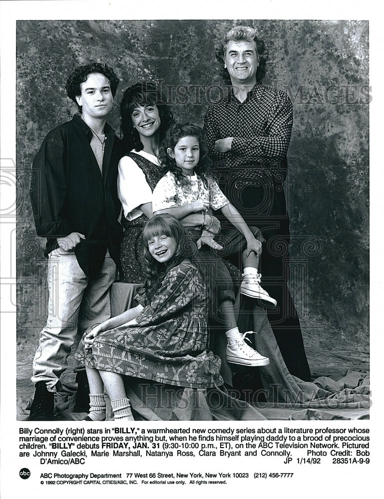 1992 Press Photo Billy Connolly Stars as &quot;Billy&quot; on ABC- Historic Images