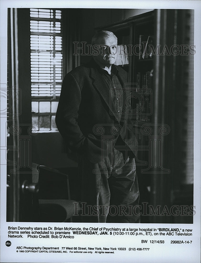 1993 Press Photo Brian Dennehy Stars as Psychiatrist Chief in &quot;Birdland&quot; on ABC- Historic Images