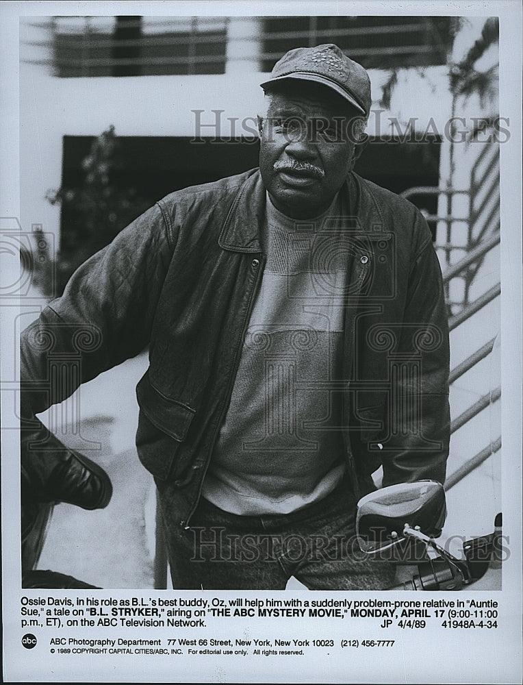 1989 Press Photo Ossie Davis in &quot;B.L. Stryker&quot;- Historic Images