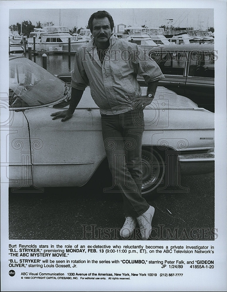 1989 Press Photo Burt Reynolds in &quot;B.L. Stryker&quot;- Historic Images