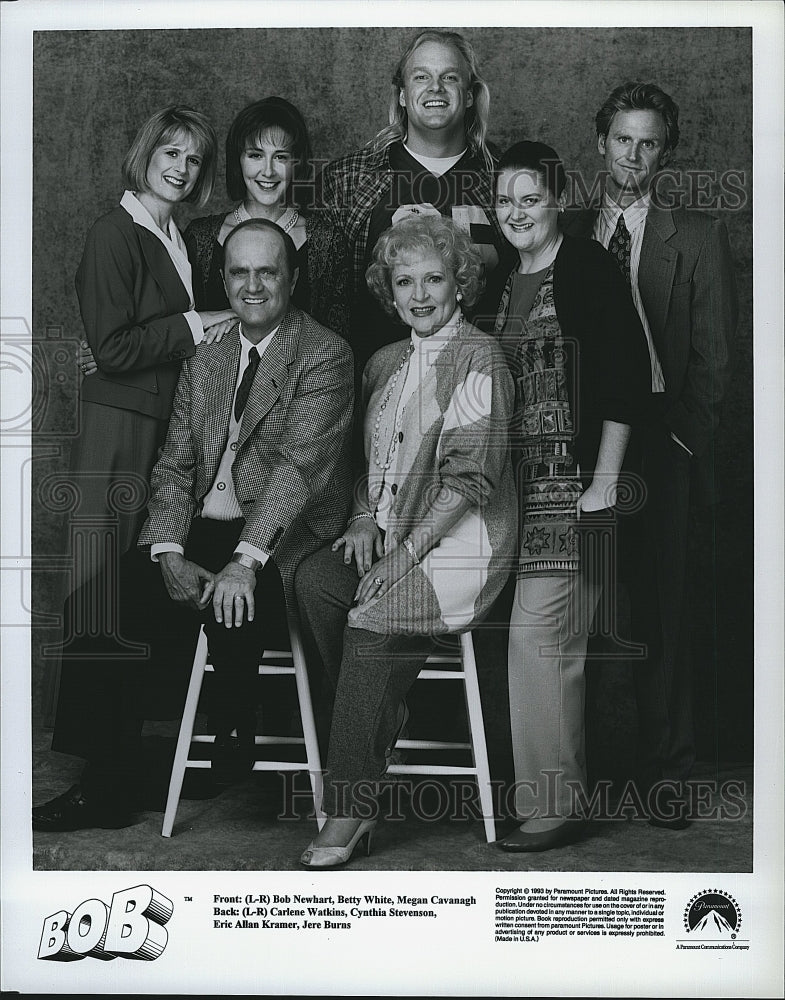 1993 Press Photo Bob Newhart Betty White Megan Cavanagh Carlene Watkins Bob TV- Historic Images