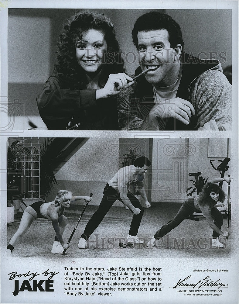 1988 Press Photo Jake Steinfeld, Khrystyne Haje &quot;Body by Jake&quot;- Historic Images