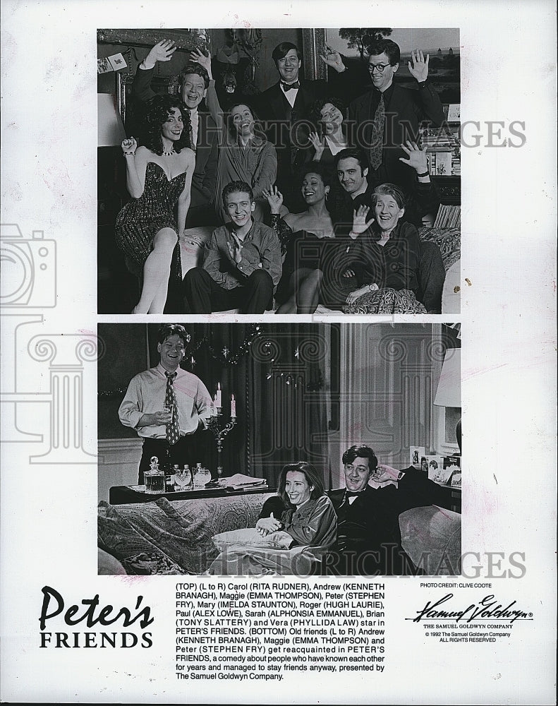 1992 Press Photo Rita Rudner Kenneth Branagh Emma Thompson Hugh Laurie Alex Lowe- Historic Images